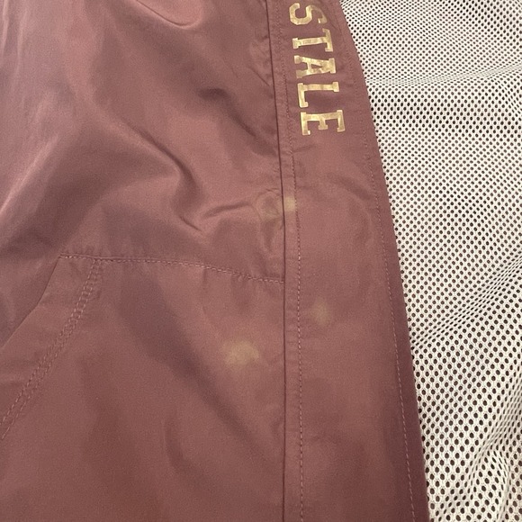 Aeropostale Purple Windbreaker Hooded Rain Jacket Packable Pockets Lightweight M - Picture 9 of 9